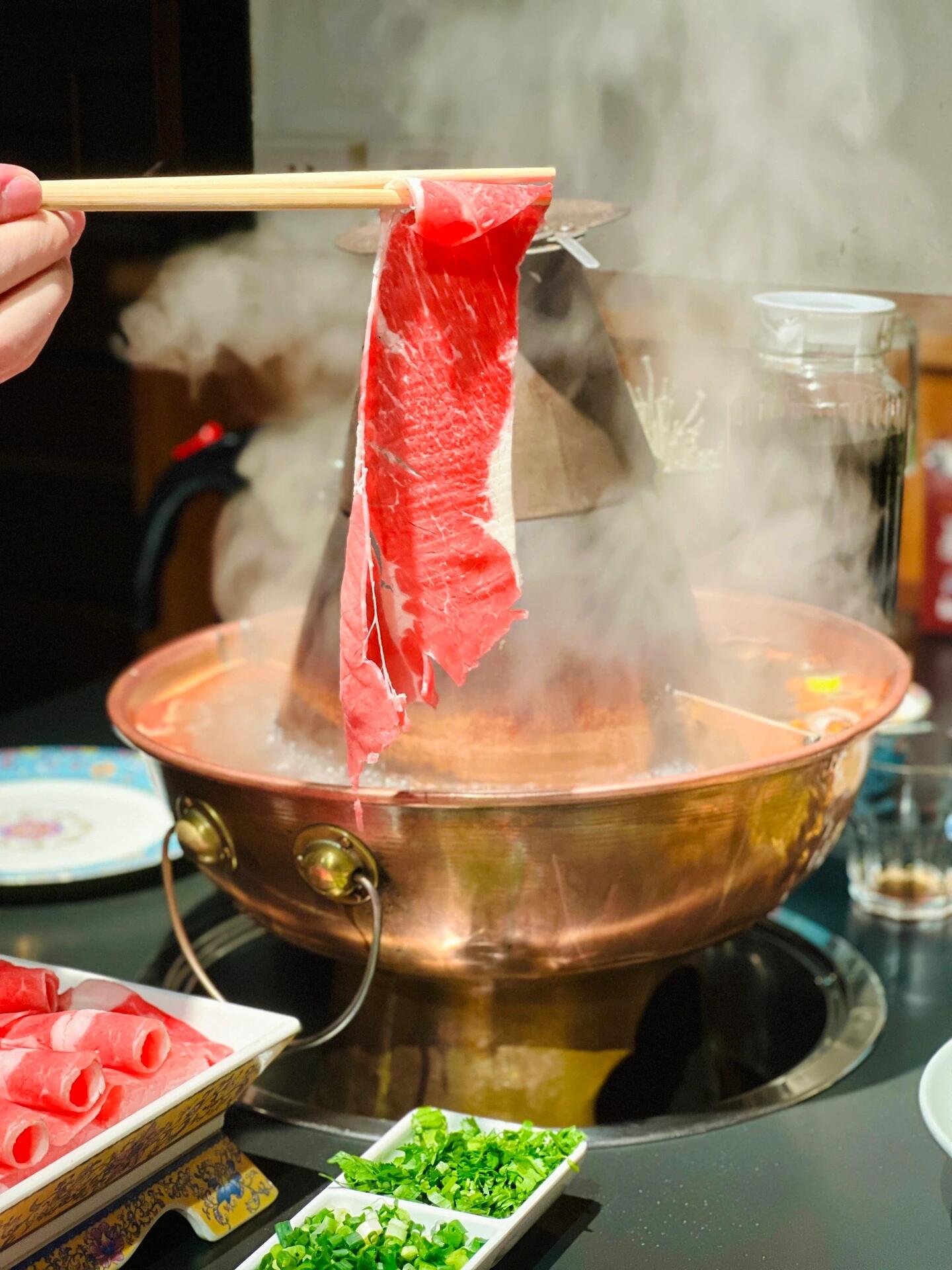 Traditional Beijing copper-pot hotpot