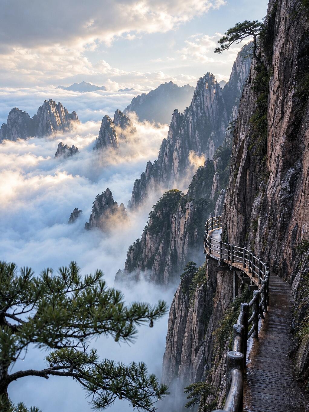 Huangshan Mountain Exploration — Peaks, Pines & Clouds