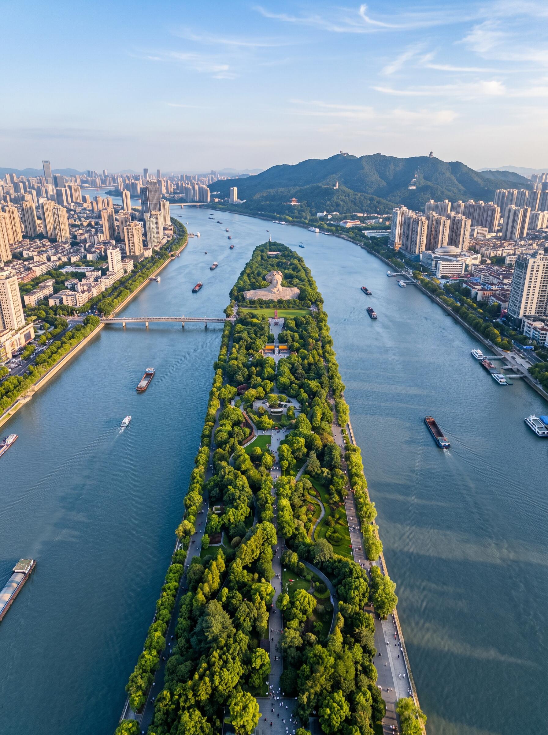 Changsha → Zhangjiajie — Juzi Island & Huangxing Road